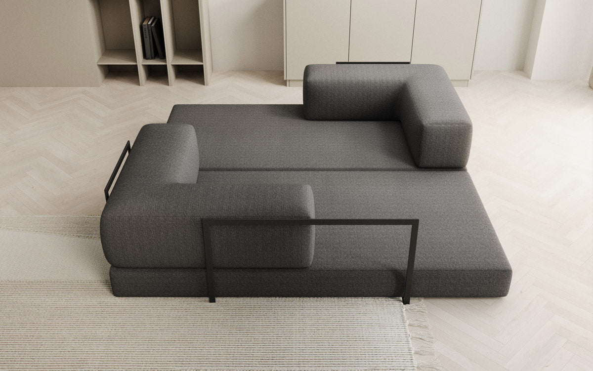 Canapé design Lazy 3 places en Bouclé