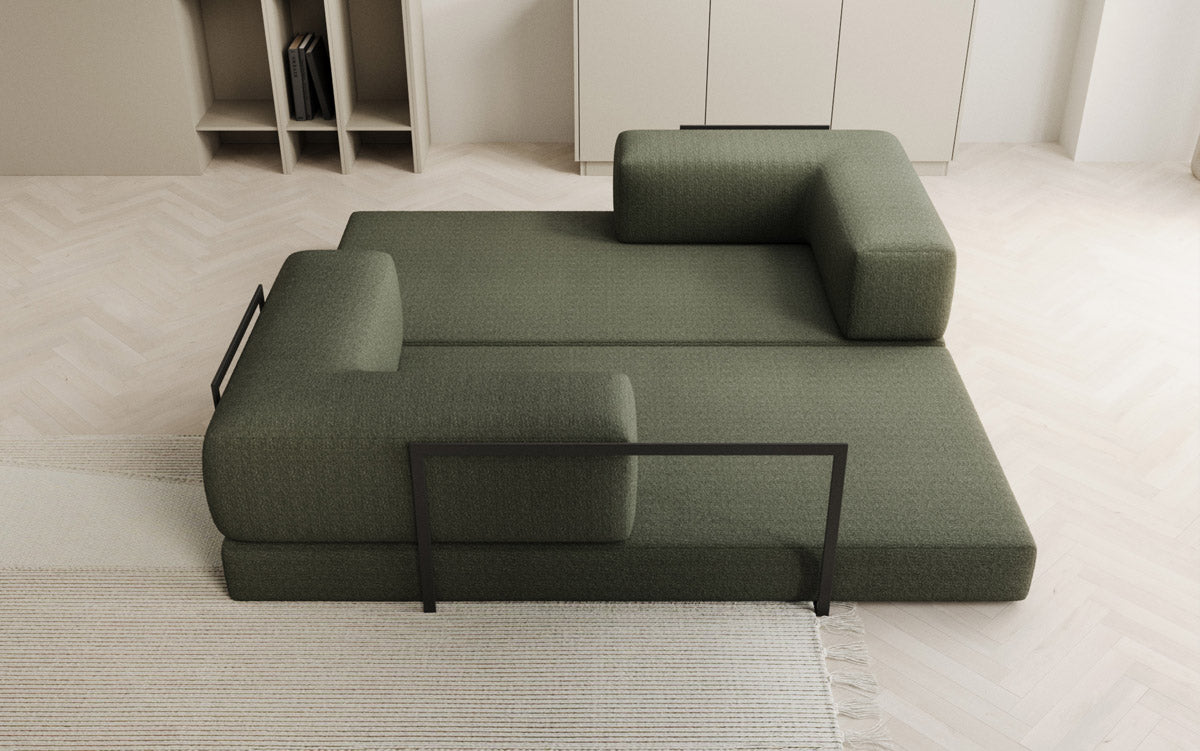 Canapé design Lazy 3 places en Bouclé