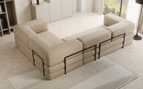 Designer Sofa Lazy L geschlossen in Bouclé