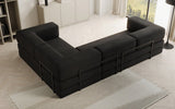 Designer Sofa Lazy L geschlossen in Bouclé
