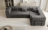 Designer Sofa Lazy L geschlossen in Bouclé