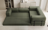 Designer Sofa Lazy L geschlossen in Bouclé