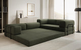 Designer Sofa Lazy L geschlossen in Bouclé