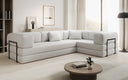 Designer Sofa Lazy L geschlossen in Bouclé