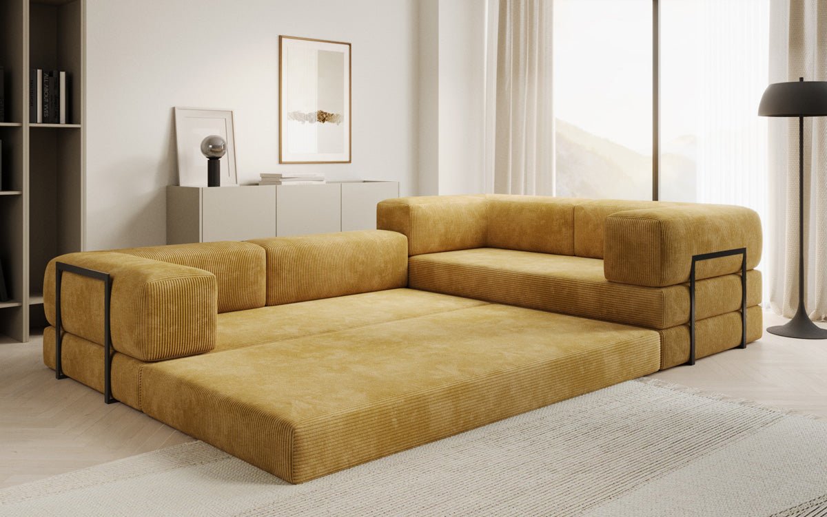 Designer Sofa Lazy L geschlossen in Cord