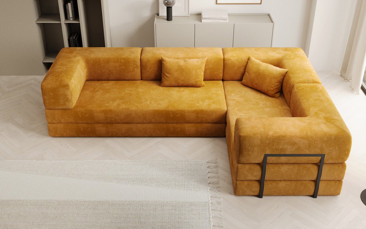 Designer Sofa Lazy L geschlossen in Cord