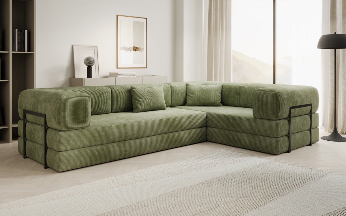 Designer Sofa Lazy L geschlossen in Cord