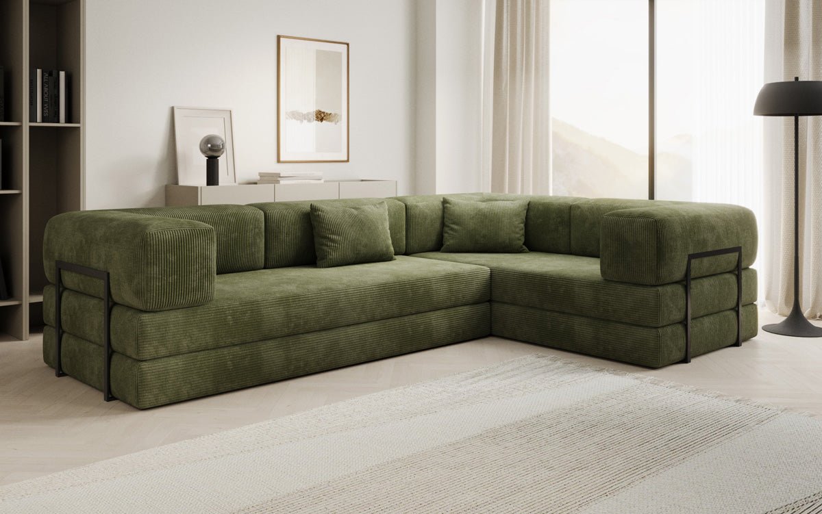 Designer Sofa Lazy L geschlossen in Cord