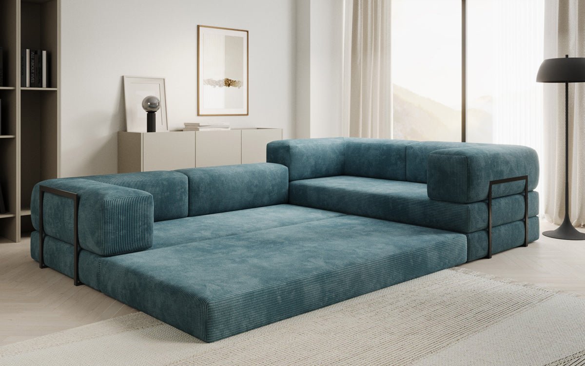 Designer Sofa Lazy L geschlossen in Cord