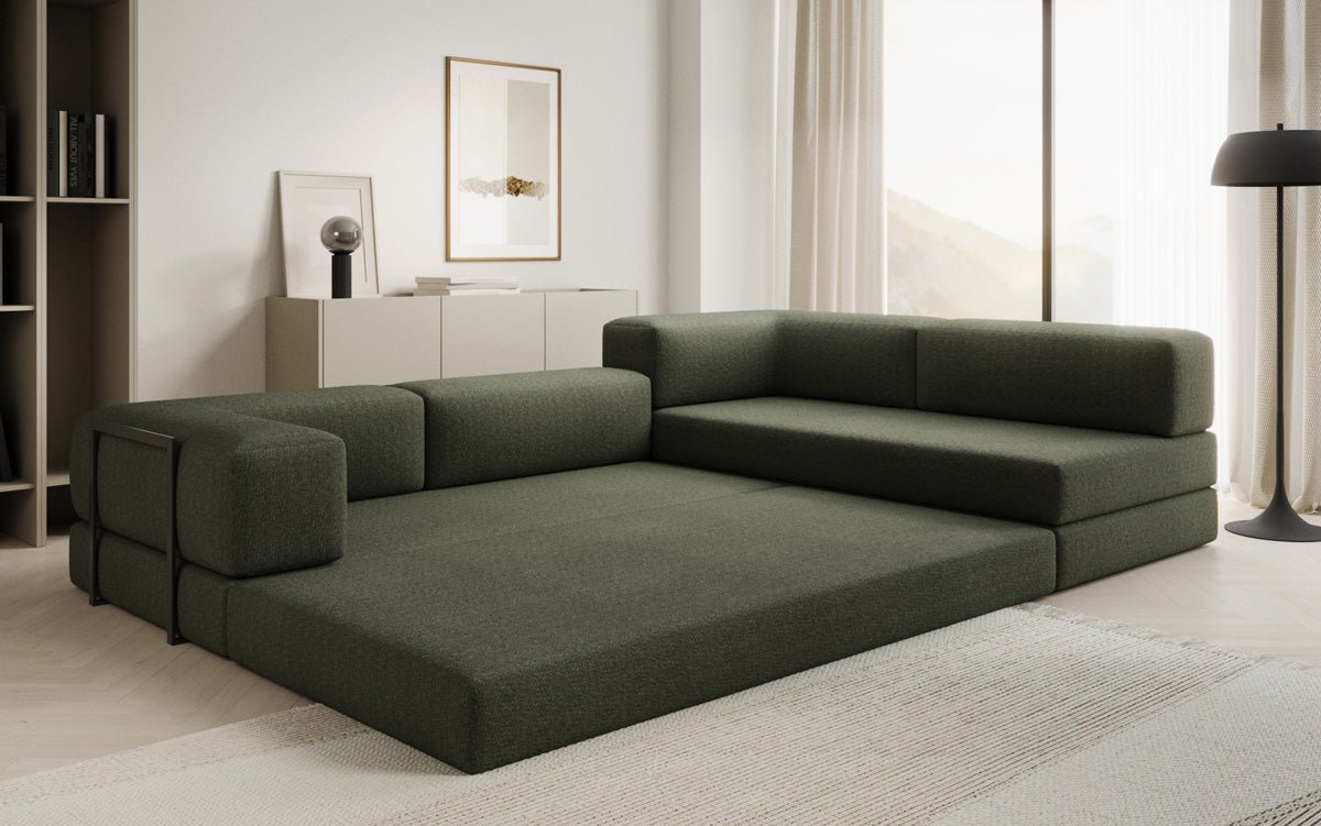 Designer Sofa Lazy L in Bouclé