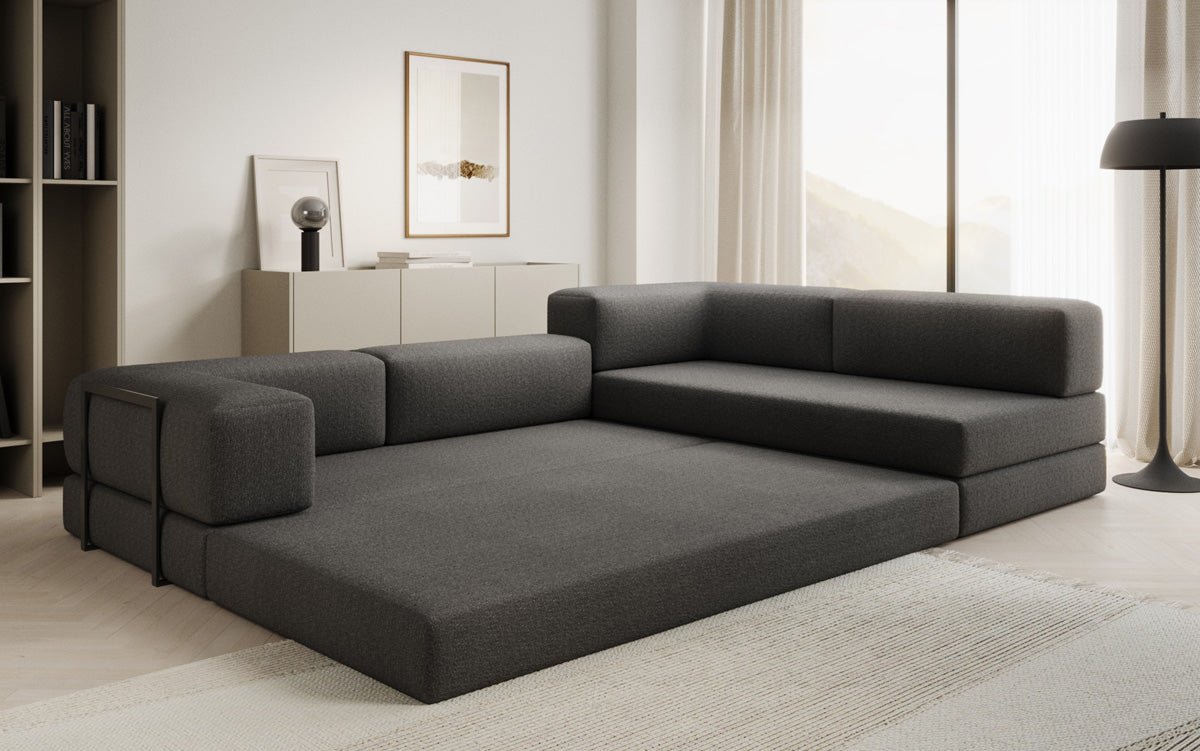 Designer Sofa Lazy L in Bouclé