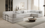 Designer Sofa Lazy U in Bouclé