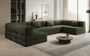 Designer Sofa Lazy U in Bouclé