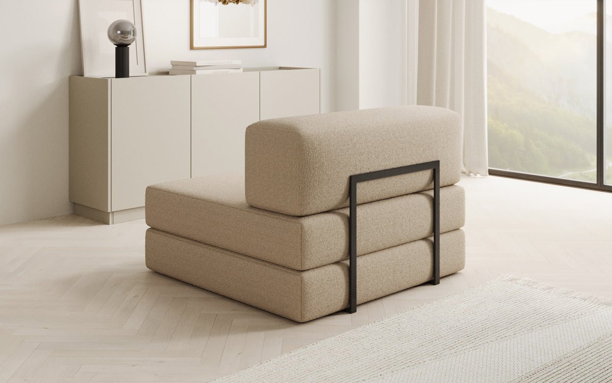 Designer Sofa Mittelmodul Lazy in Bouclé