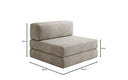 Designer Sofa Mittelmodul Lazy in Samt