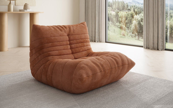 Fauteuil canapé design Calmo en Côtelé