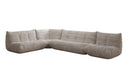 Designer-hoekbank woonlandschap Calmo in Ribstof