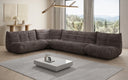Designer-hoekbank woonlandschap Calmo in Ribstof
