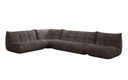 Designer-hoekbank woonlandschap Calmo in Ribstof