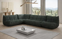 Designer-hoekbank woonlandschap Calmo in Ribstof