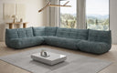 Designer-hoekbank woonlandschap Calmo in Ribstof