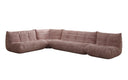 Designer-hoekbank woonlandschap Calmo in Ribstof