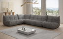 Designer-hoekbank woonlandschap Calmo in Ribstof