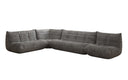 Designer-hoekbank woonlandschap Calmo in Ribstof