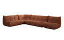 Designer-hoekbank woonlandschap Calmo in Ribstof