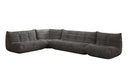 Designer-hoekbank woonlandschap Calmo in Ribstof