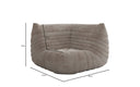 Designer-hoekbank woonlandschap Calmo in Ribstof