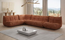Designer-hoekbank woonlandschap Calmo in Ribstof