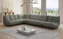Canapé d’angle design Calmo en cuir véritable