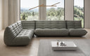 Canapé d’angle design Calmo en cuir véritable