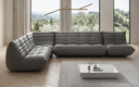Canapé d’angle design Calmo en cuir véritable
