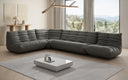 Canapé d’angle design Calmo en cuir véritable