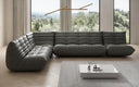 Canapé d’angle design Calmo en cuir véritable