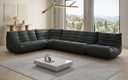 Canapé d’angle design Calmo en cuir véritable