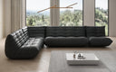 Canapé d’angle design Calmo en cuir véritable
