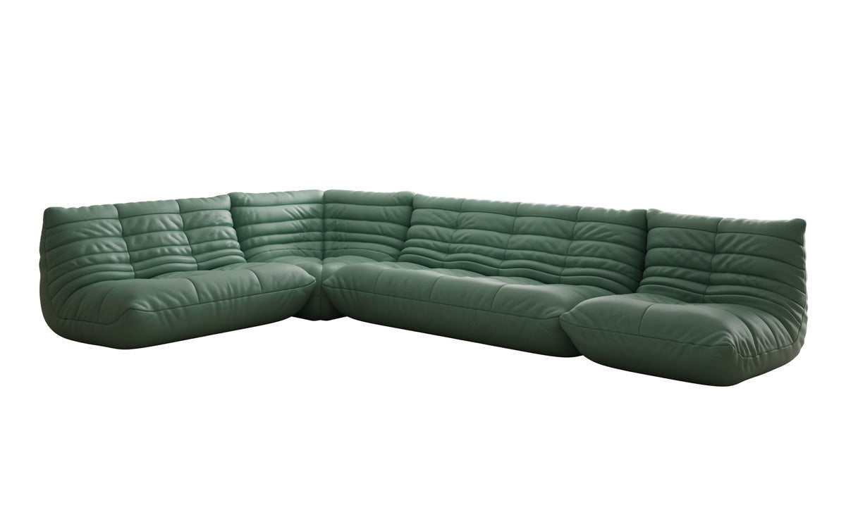 Designer Sofa Wohnlandschaft Calmo in Echtleder