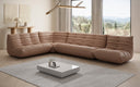 Canapé d’angle design Calmo en cuir véritable