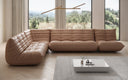 Canapé d’angle design Calmo en cuir véritable