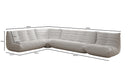 Canapé d’angle design Calmo en cuir véritable