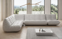 Canapé d’angle design Calmo en cuir véritable