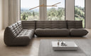 Canapé d’angle design Calmo en cuir véritable