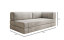 Designer Sofa/Chaise Longue Lazy in Samt