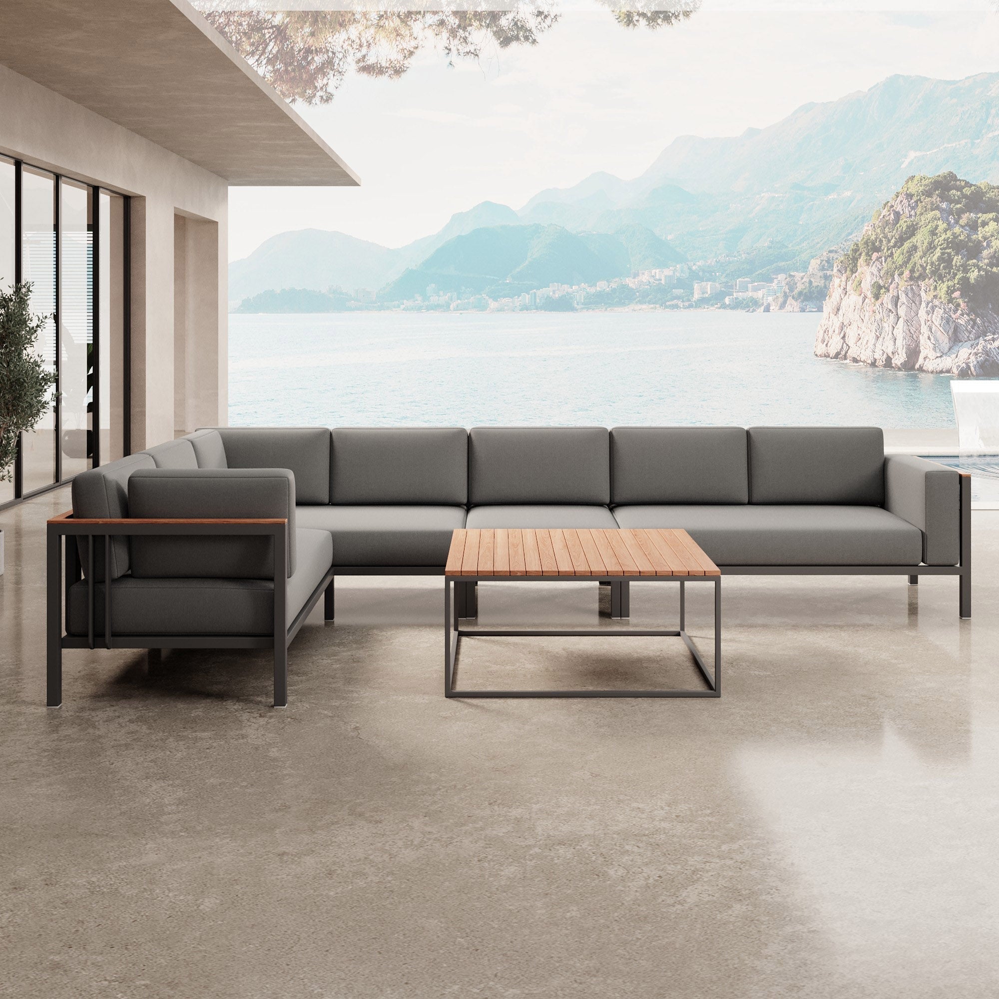 Euphoria – L-Maxilounge & table en aluminium | Collection Aevora™
