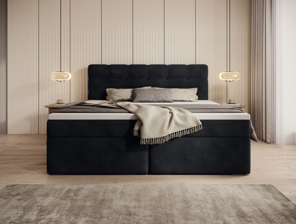 Boxspringbed Faro Samt mit Stauraum