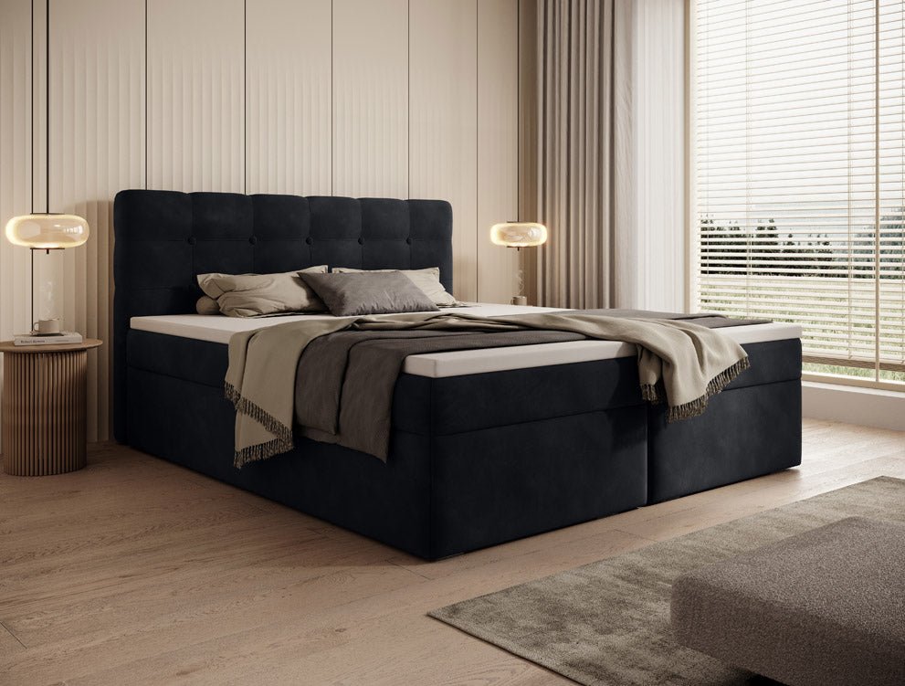 Boxspringbed Faro Samt mit Stauraum