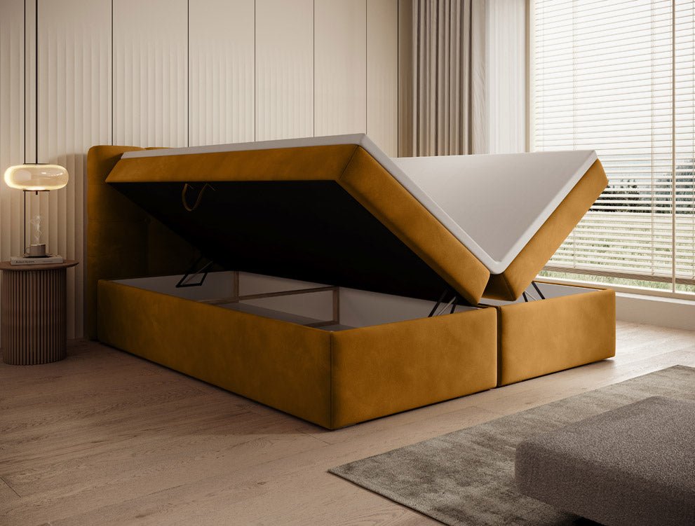 Boxspringbed Faro Samt mit Stauraum
